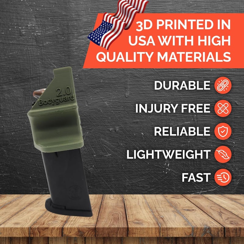 EZMAGLOADER Magazine Loader for The Smith & Wesson M&P Bodyguard 2.0 (not The Single Stack) - Easy Pain Free Loading - Comfortable Grip - Speed Loader Accessories - Large Flanges for Thumb Relief - - Image 4